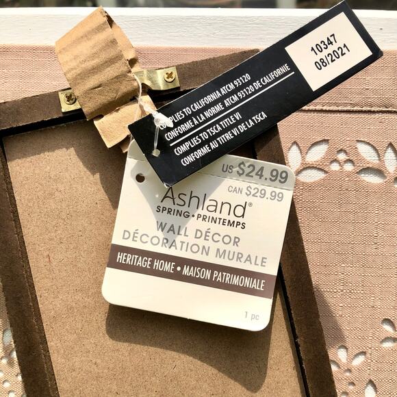 NWT Ashland Heritage Home Framed Post Wall Hanging Rustic Country Chic Decor - Picture 6 of 8